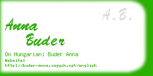 anna buder business card
